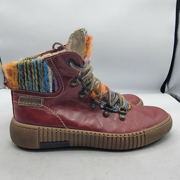 Josef Seibel Maren Womens 6-6.5 Bootie Leather Ankle Boot Brown Warm Comfort - Picture 7 of 13